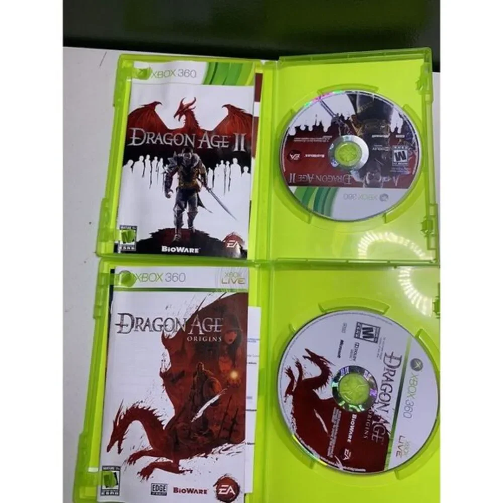 Dragon Age Origins & Dragon Age II (Microsoft Xbox 360, 2011) Tested CIB‎